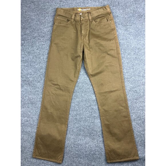 Territory Ahead Jeans Men's W32 x L34 Brown Denim Relaxed Fit Straight Leg - Picture 1 of 7